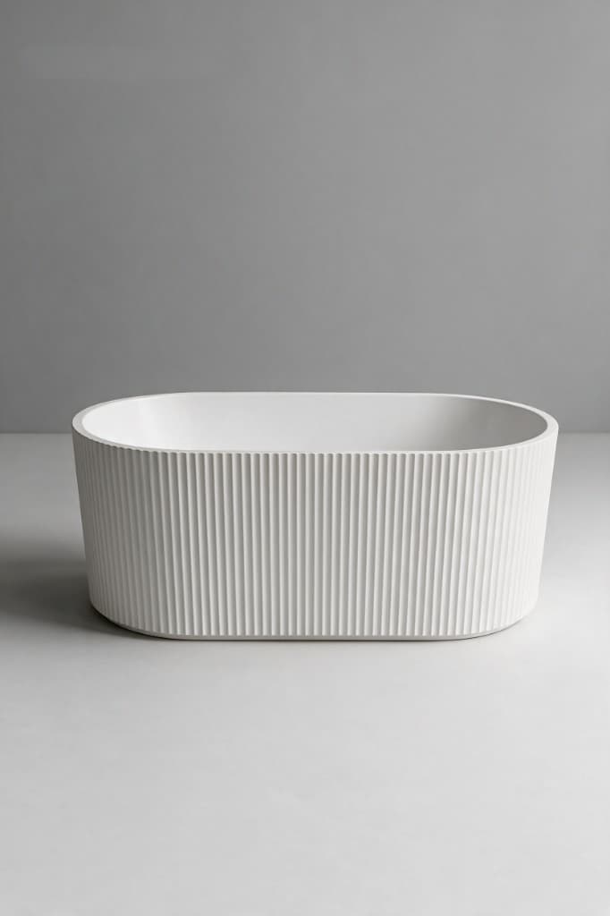 Carysil fluted freestanding bathtub