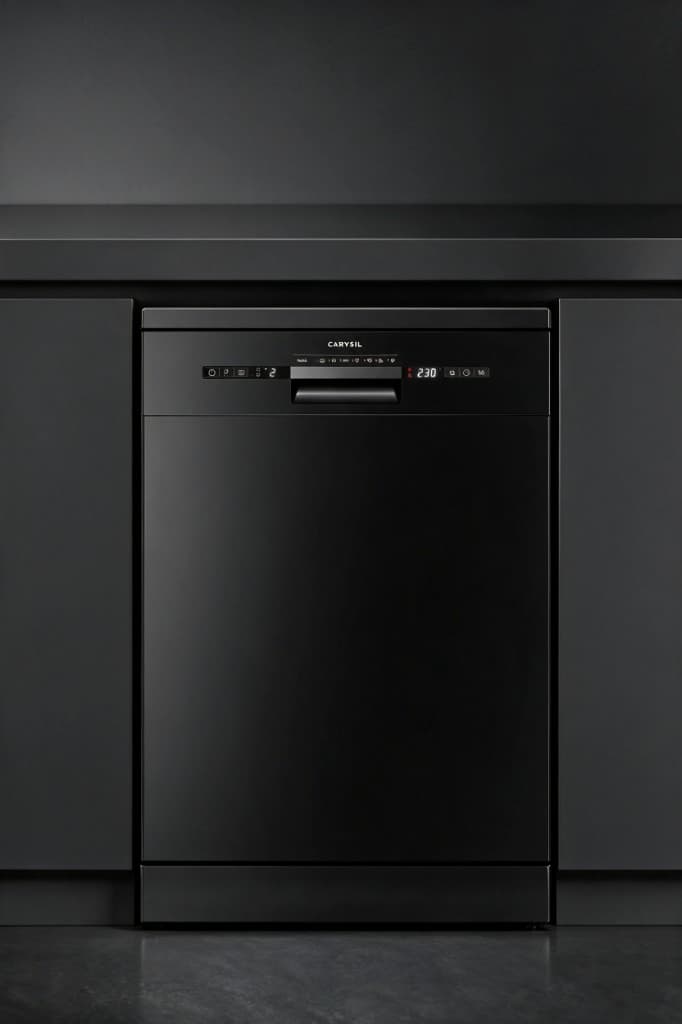Carysil black freestanding dishwasher