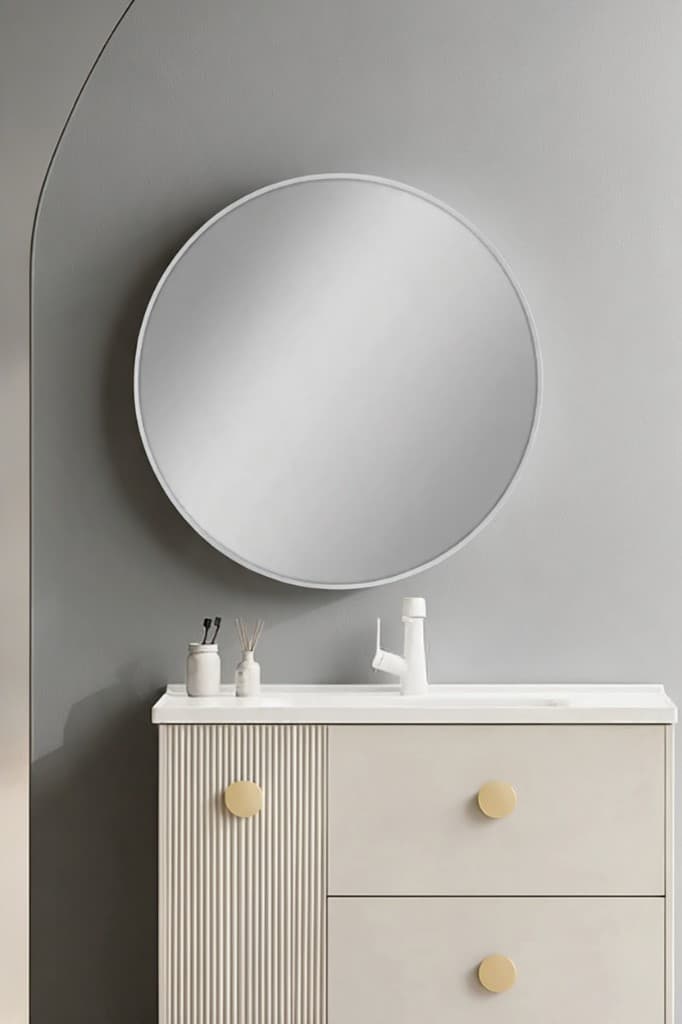 Carysil round bathroom mirror