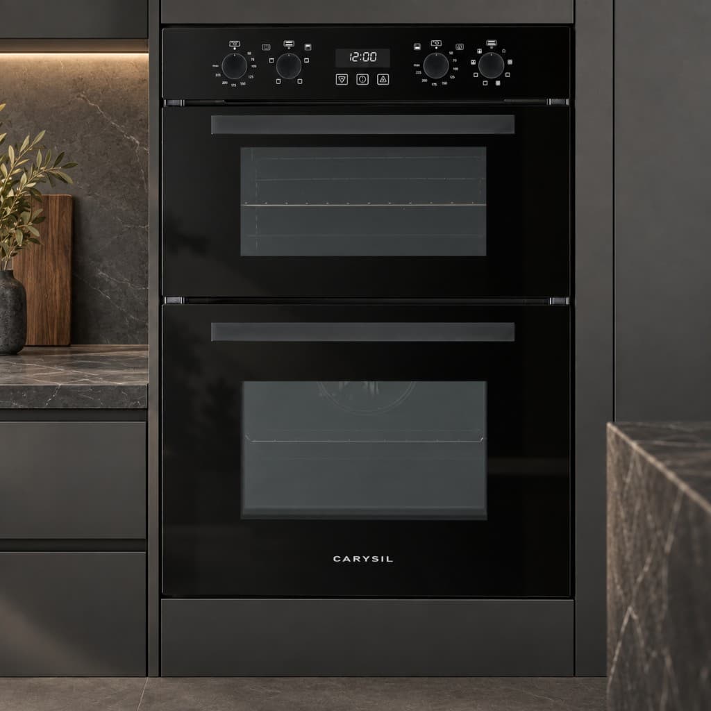 Carysil built-in black double oven