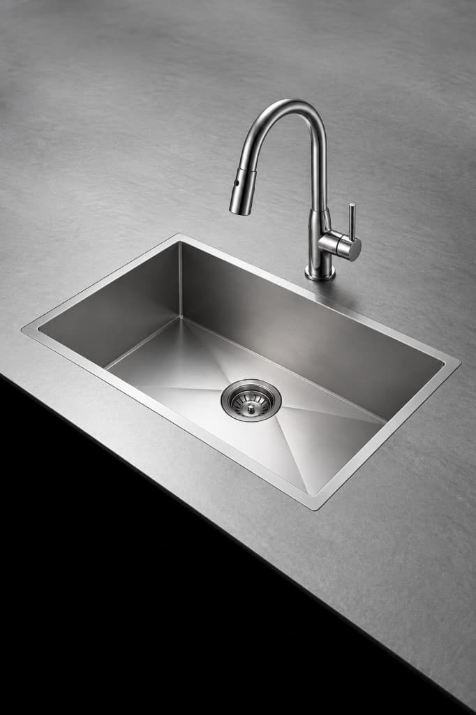 Carysil stainless steel kitchen sink with mixer